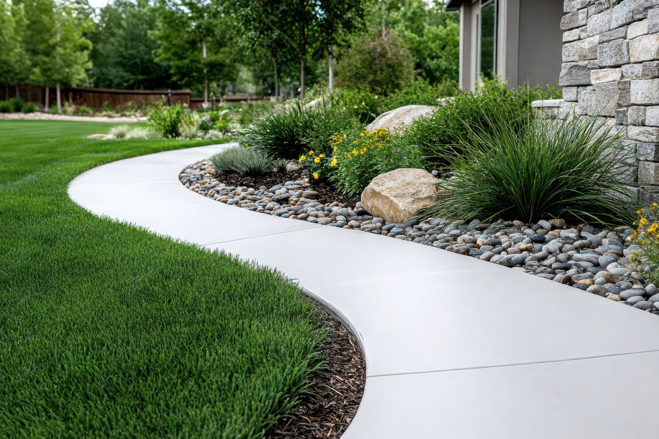 Concrete sidewalk building in San Jacinto, CA